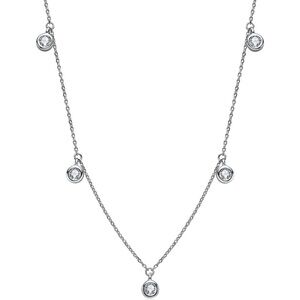 18k 925 Diamonds by the Yard Station Necklace
